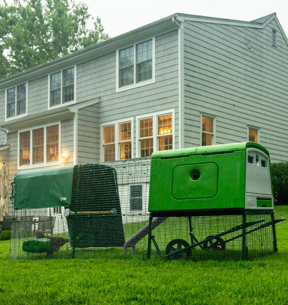 Le coperture personalizzabili protegGono le galline nel pollaio Eglu Cube 