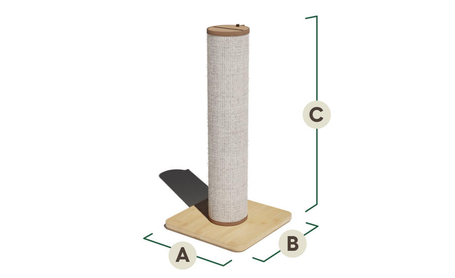 Switch schema dimensionale del tiragraffi luminoso per gatti